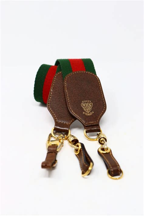 vintage gucci camera strap|More.